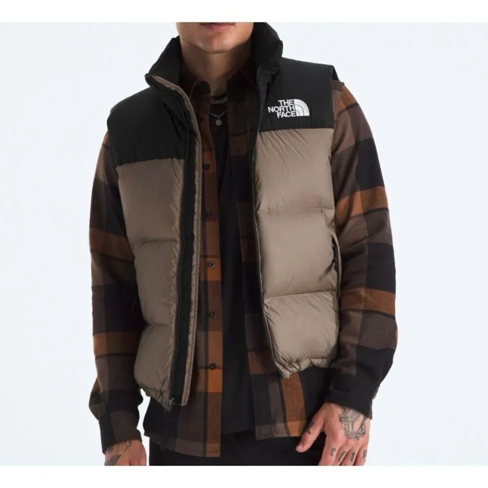 NWOT The North Face 1996 Retro Nuptse Black & Gray Down Puffer Women's Vest XL